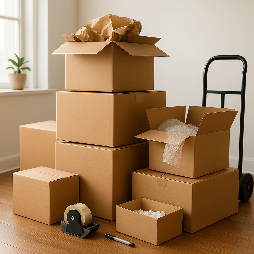 Umzugskartons und Verpackungsmaterial